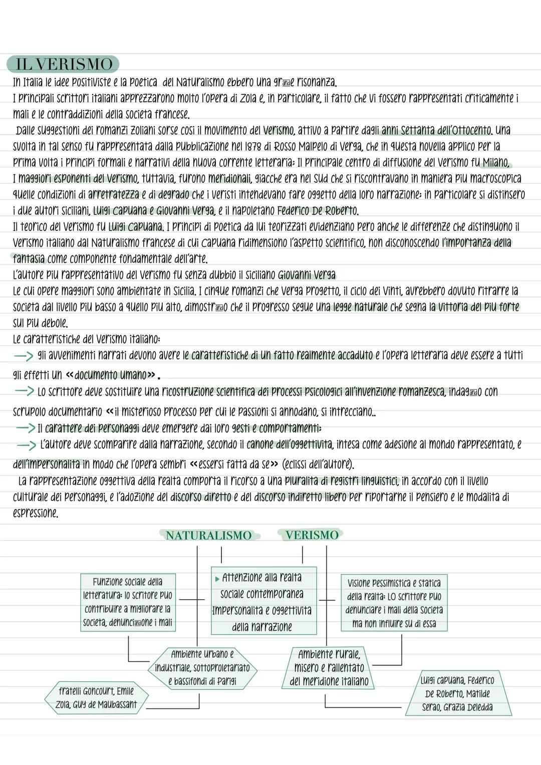 L'età del Positivismo: Naturalismo e Verismo
IL POSITIVISMO E LA SUA DIFFUSIONE
Intorno alla seconda metà dell'Ottocento si affermo il Posit