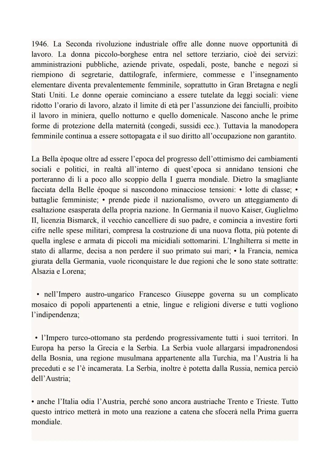 Belle époque
Sono chiamati Belle époque gli anni 1880-1914 celebrati dalla borghesia europea
come l'Età del suo trionfo e di un benessere ma