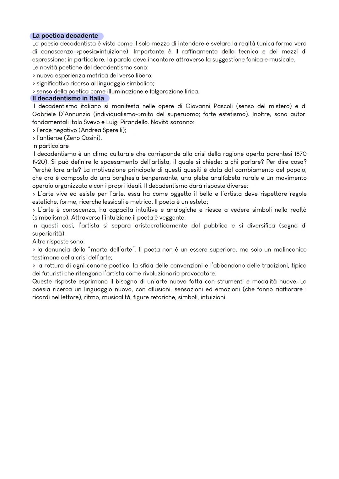 # II decadentismo

II quadro storico

Per decadentismo si intende il periodo che va dagli ultimi anni dell'ottocento allo scoppio della
prim