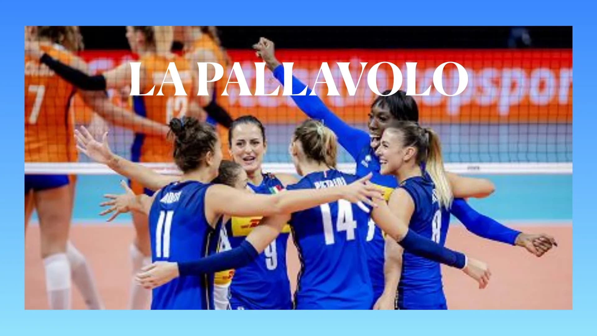 7
LA PALLAVOLO spo
14 INFORMAZIONI
GENERALI
La pallavolo è uno sport di squadra,
che si svolge tra due squadre con in
campo sei giocatori e 