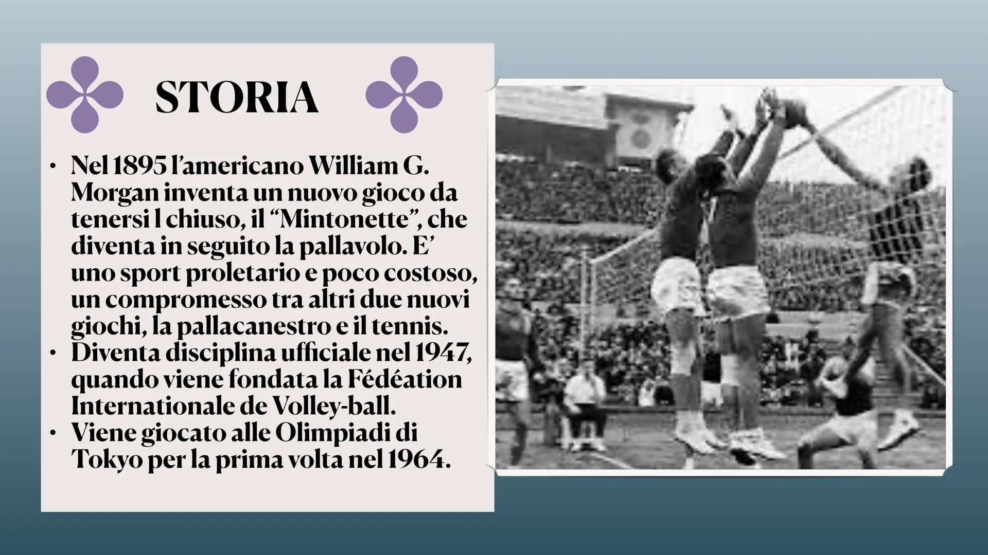 7
LA PALLAVOLO spo
14 INFORMAZIONI
GENERALI
La pallavolo è uno sport di squadra,
che si svolge tra due squadre con in
campo sei giocatori e 