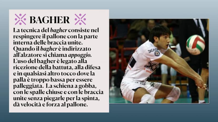 7
LA PALLAVOLO spo
14 INFORMAZIONI
GENERALI
La pallavolo è uno sport di squadra,
che si svolge tra due squadre con in
campo sei giocatori e 