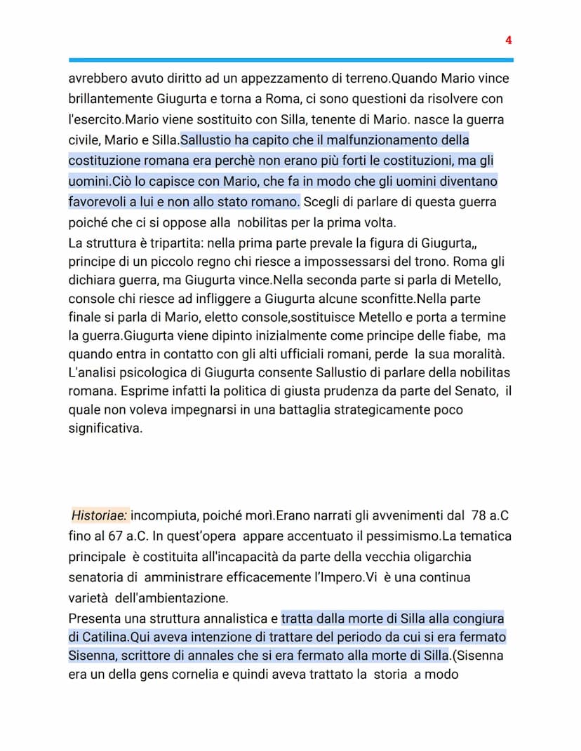 
<p>Nato nell'86 a.C. e morto nel 35 a.C., si suppone che Sallustio appartenesse alla nobiltà municipale. Durante il periodo difficile di Ro