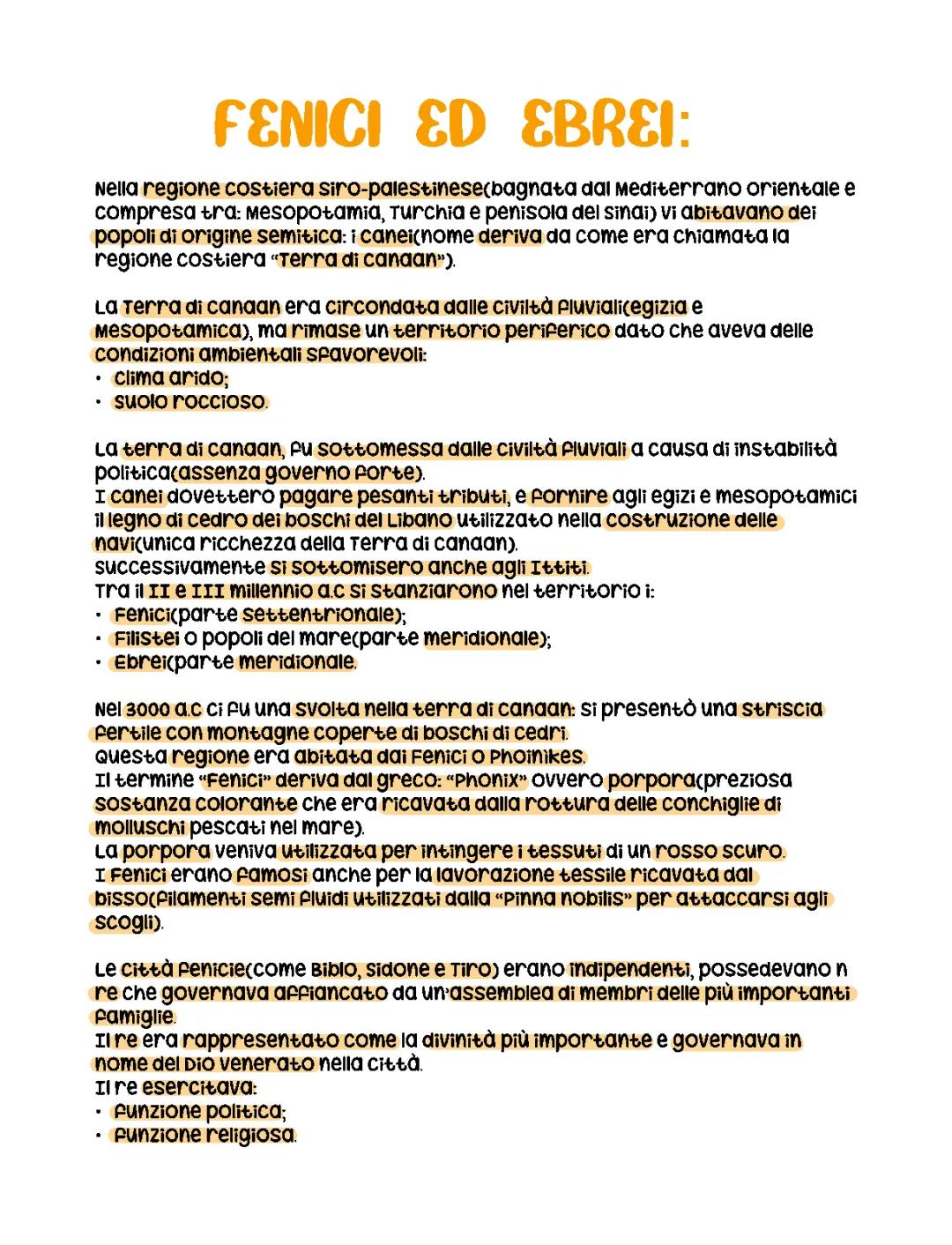 La Storia di Fenici ed Ebrei: Un Riassunto Importante