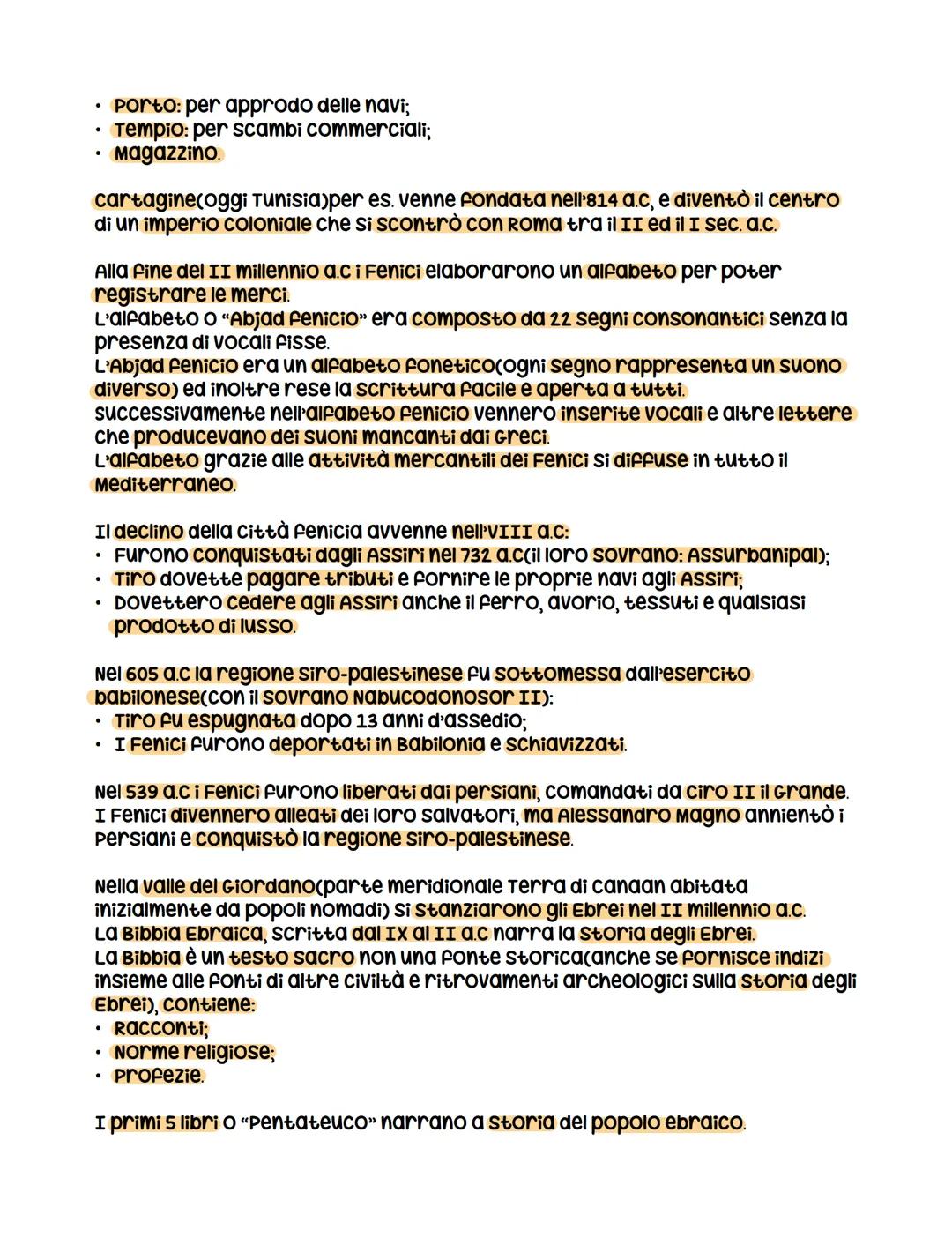 FENICI ED EBREI:
Nella regione costiera siro-palestinese(bagnata dal Mediterrano orientale e
compresa tra: Mesopotamia, Turchia e penisola d
