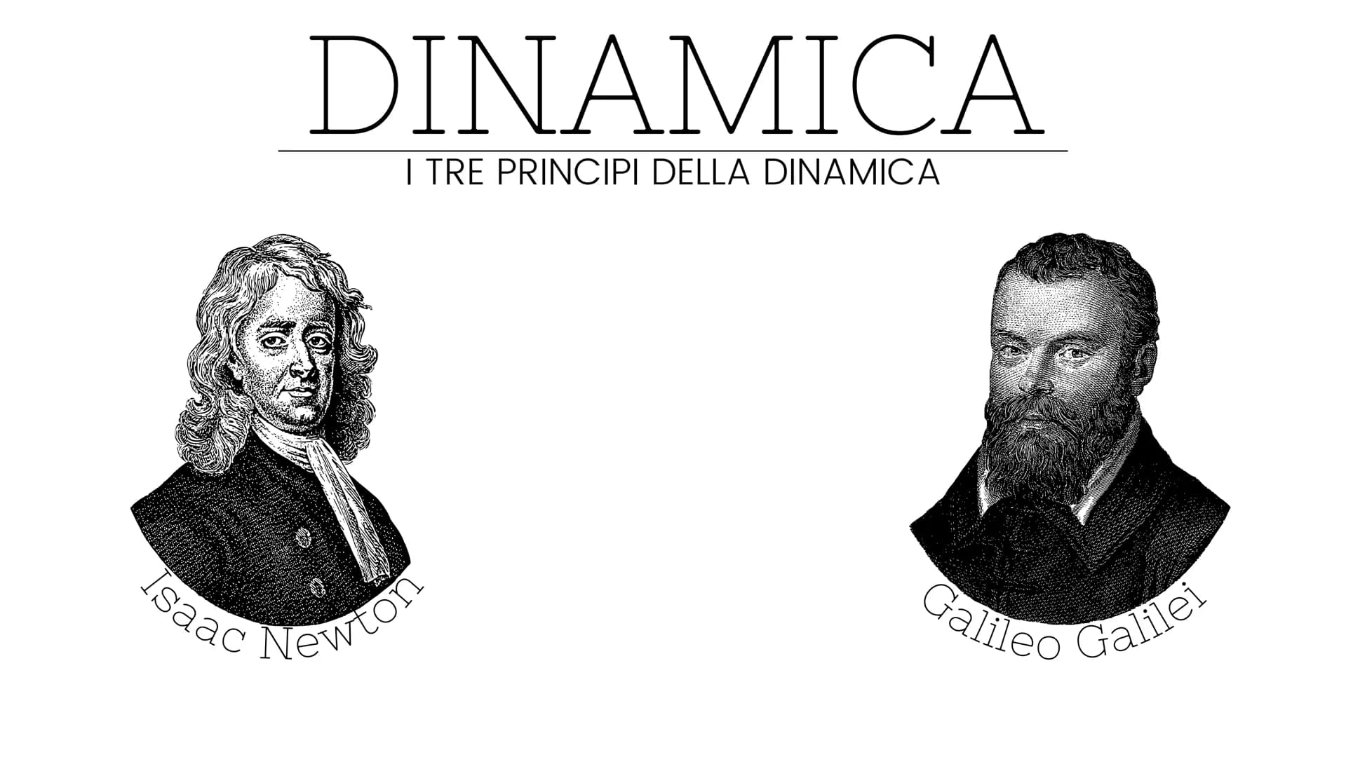 Isaac
DINAMICA
I TRE PRINCIPI DELLA DINAMICA
Newton
Galileo
Galilei COS'E' LA
DINAMICA?
La dinamica è la
parte della fisica
che studia come 