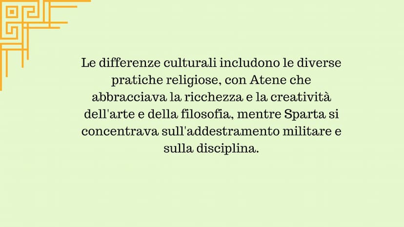 LE DIFFERENZE TRA SPARTA E
ATENE BREVE PANORAMICA DELLE DUE CITTȧ-STATO
Sparta e Atene rappresentano due
modelli distinti di società nell'an