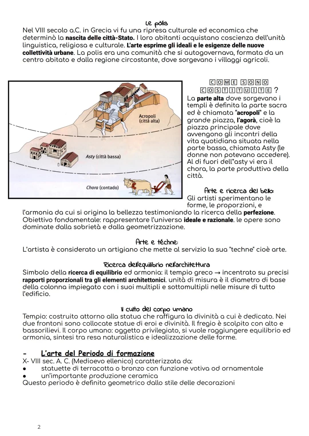 -Periodizzazione
Arte Greca
-L'età arcaica: dall' VIII secolo a.C., periodo ellenico pieno di città-stato autonome.
Nelle polei i cittadini 