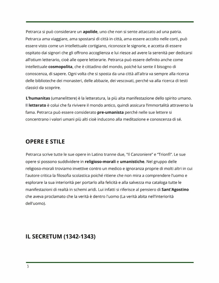 letteratura
FRANCESCO PETRARCA
capitolo cinque
LA VITA
Petrarca nasce nel 1304, ad Arezzo, da una famiglia fiorentina di condizione borghese