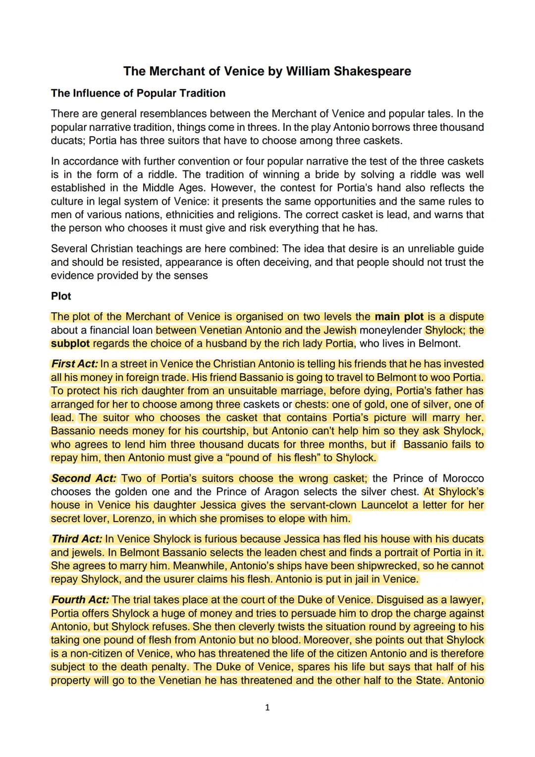 
<h2 id="theinfluenceofpopulartradition">The Influence of Popular Tradition</h2>
<p>There are general resemblances between the Merchant of V