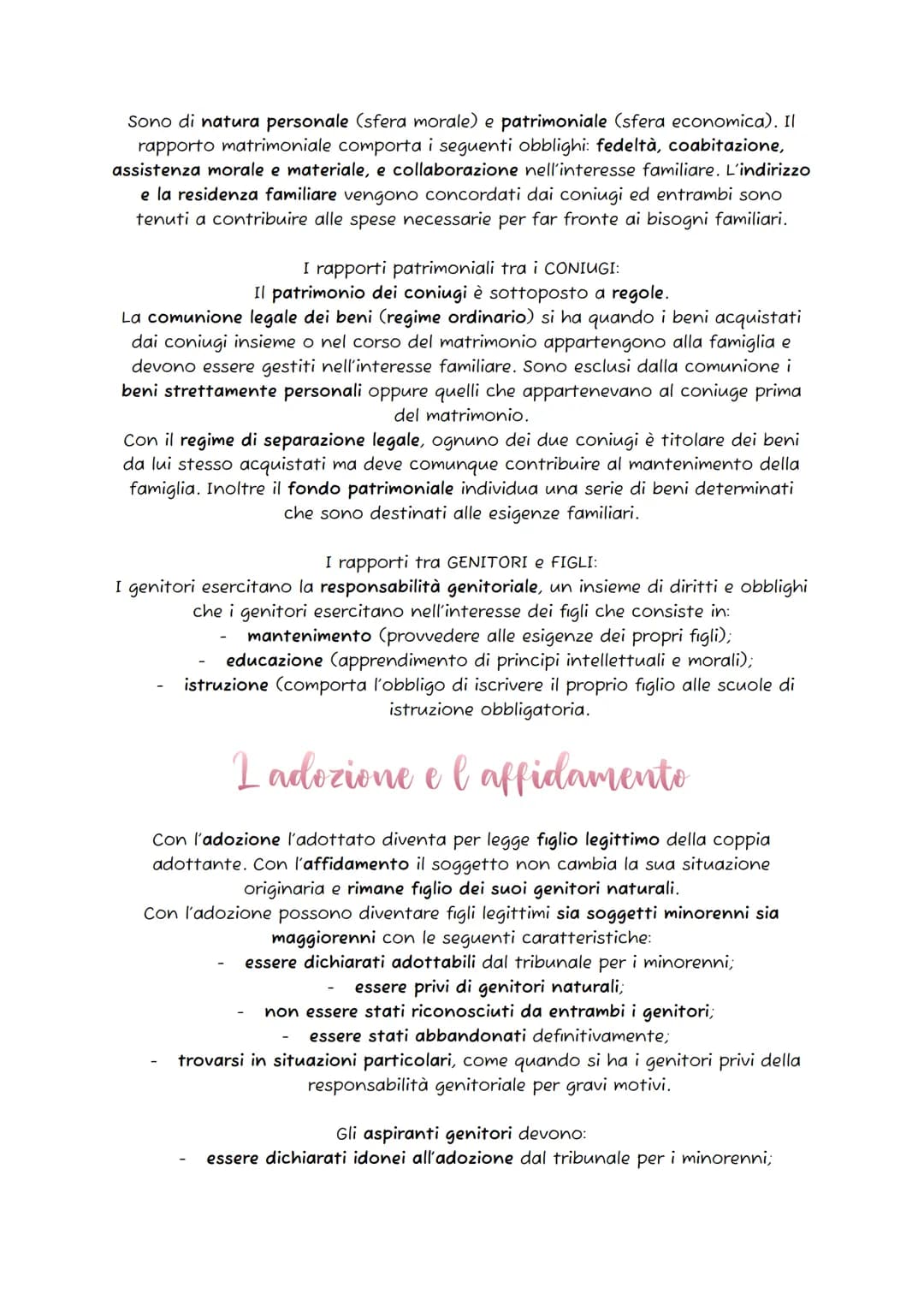 La famiglia
L'articolo 29 definisce la famiglia una società naturale fondata sul matrimonio.
La famiglia è di tipo mononucleare formata da u