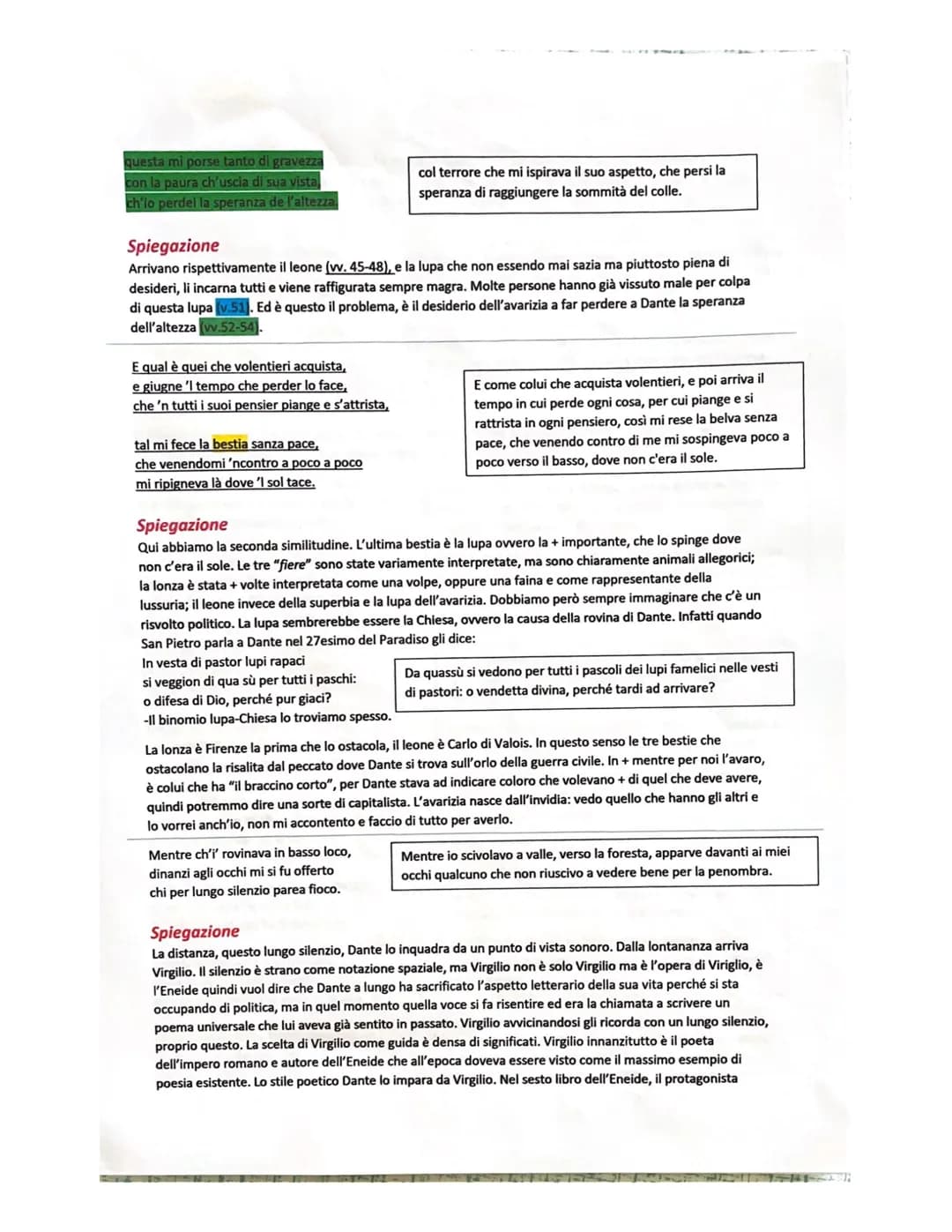 CANTO I
Nel mezzo del cammin di nostra vita
mi ritrovai per una selva oscura,
ché la diritta via era smarrita.
Spiegazione
La prima notazion
