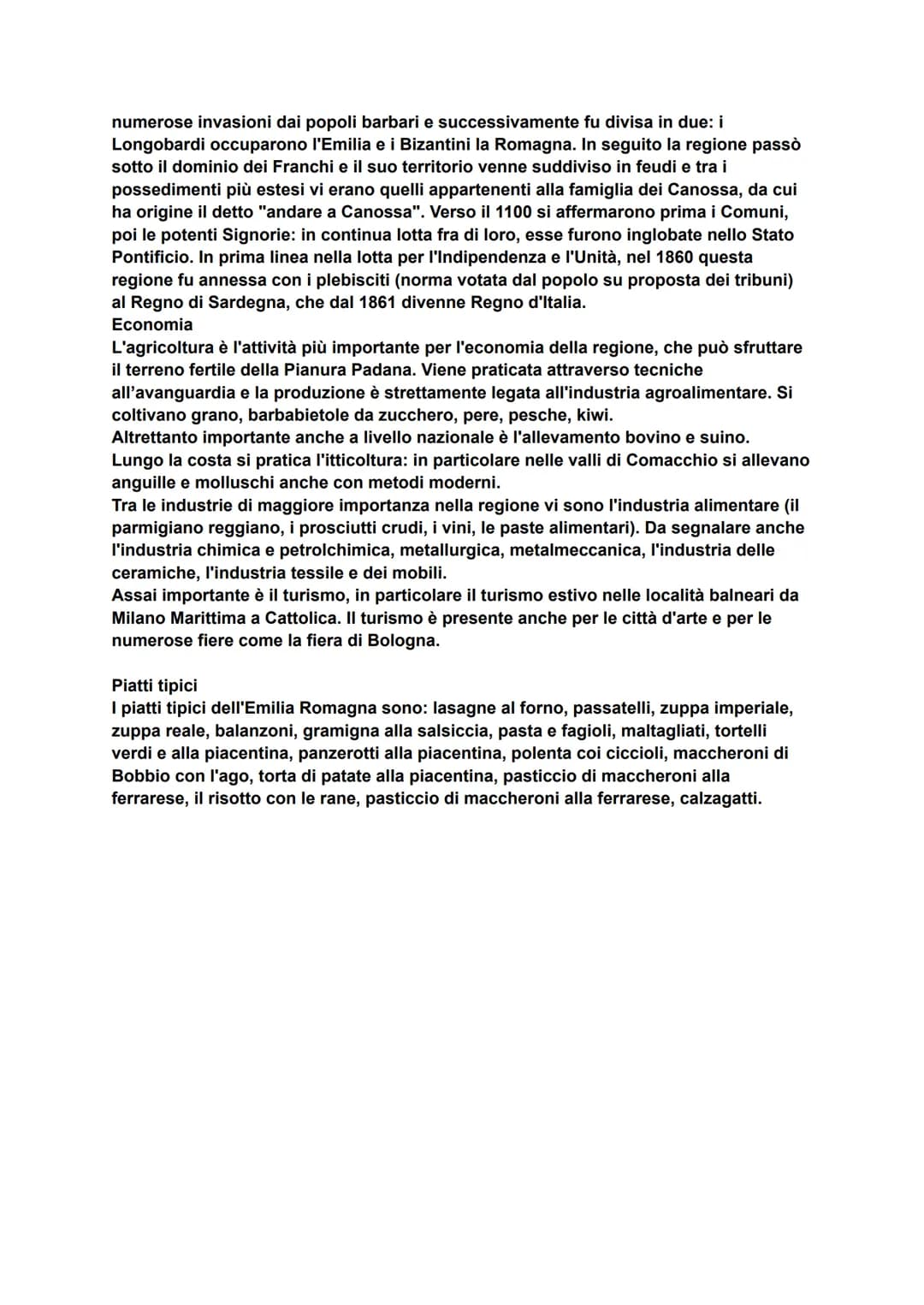 Emilia-Romagna
Piacenza
Parma
EMILIA
Reggio Emilia
ROMAGNA
Modena
Ferrara
Ravenna
Bologna
Forlì-
Cesena
L'Emilia Romagna è una regione itali