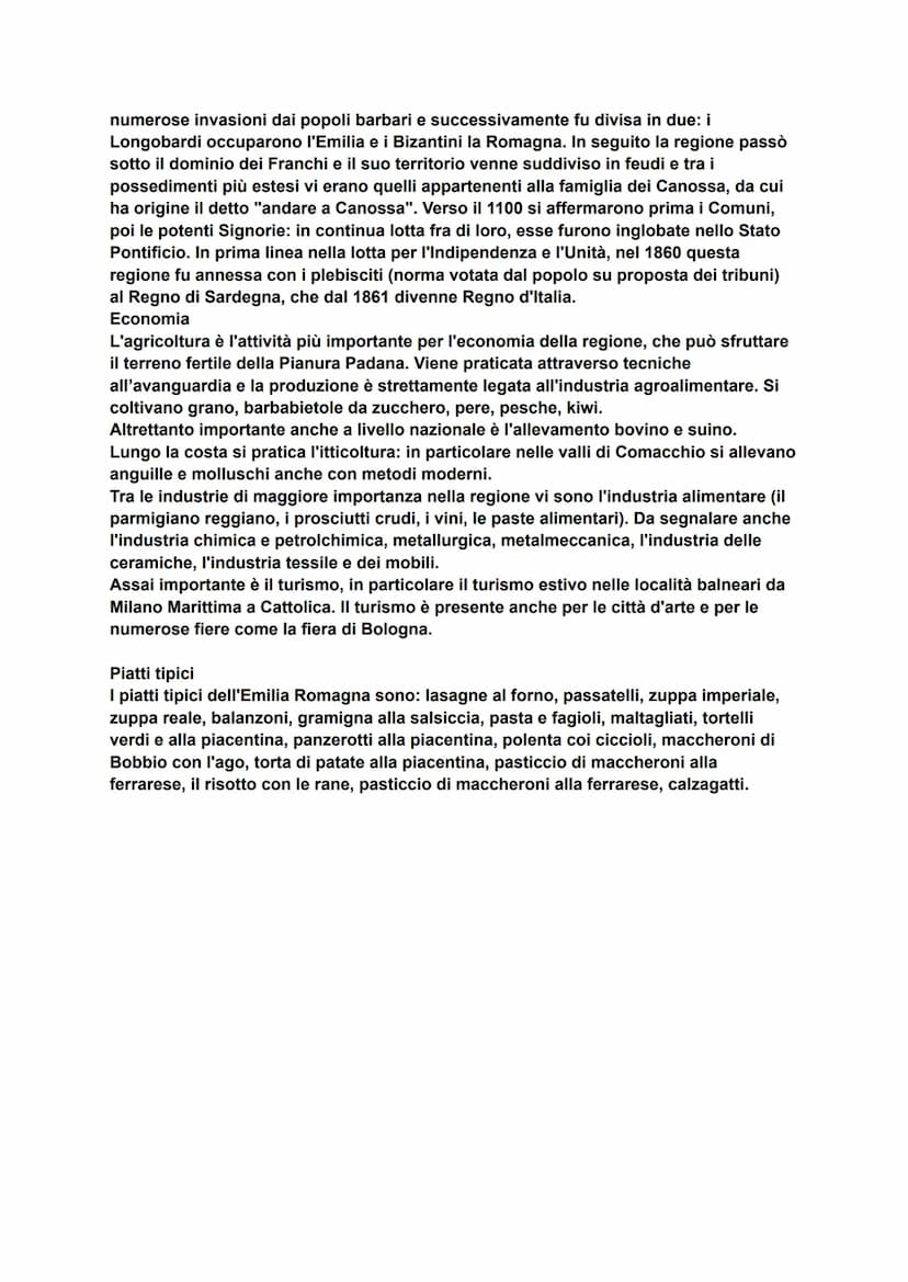 Emilia-Romagna
Piacenza
Parma
EMILIA
Reggio Emilia
ROMAGNA
Modena
Ferrara
Ravenna
Bologna
Forlì-
Cesena
L'Emilia Romagna è una regione itali