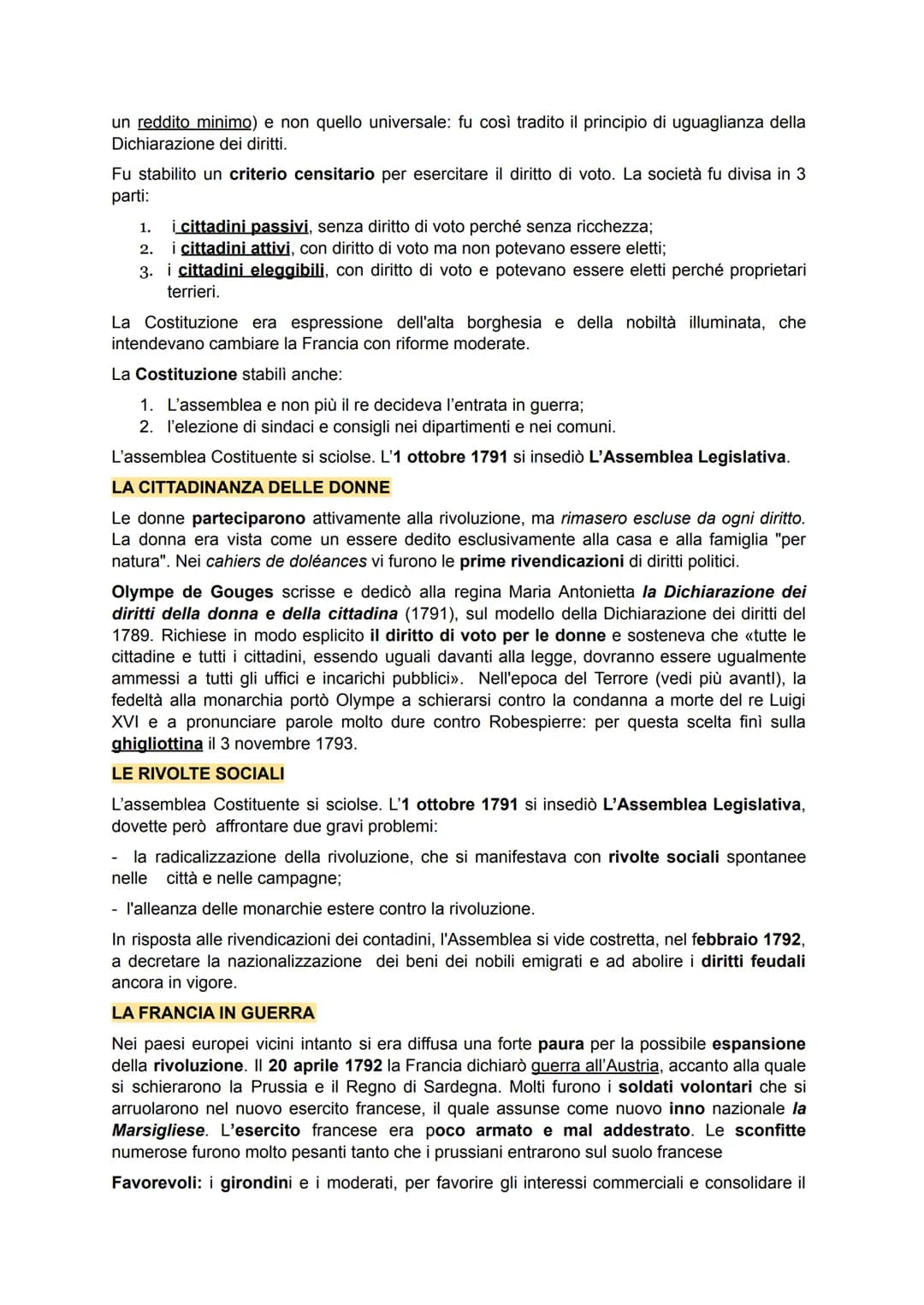 LA SITUAZIONE ECONOMICA E SOCIALE
Alla fine del Settecento l'80% della popolazione lavorava e viveva nelle campagne. in
Francia il 30% delle