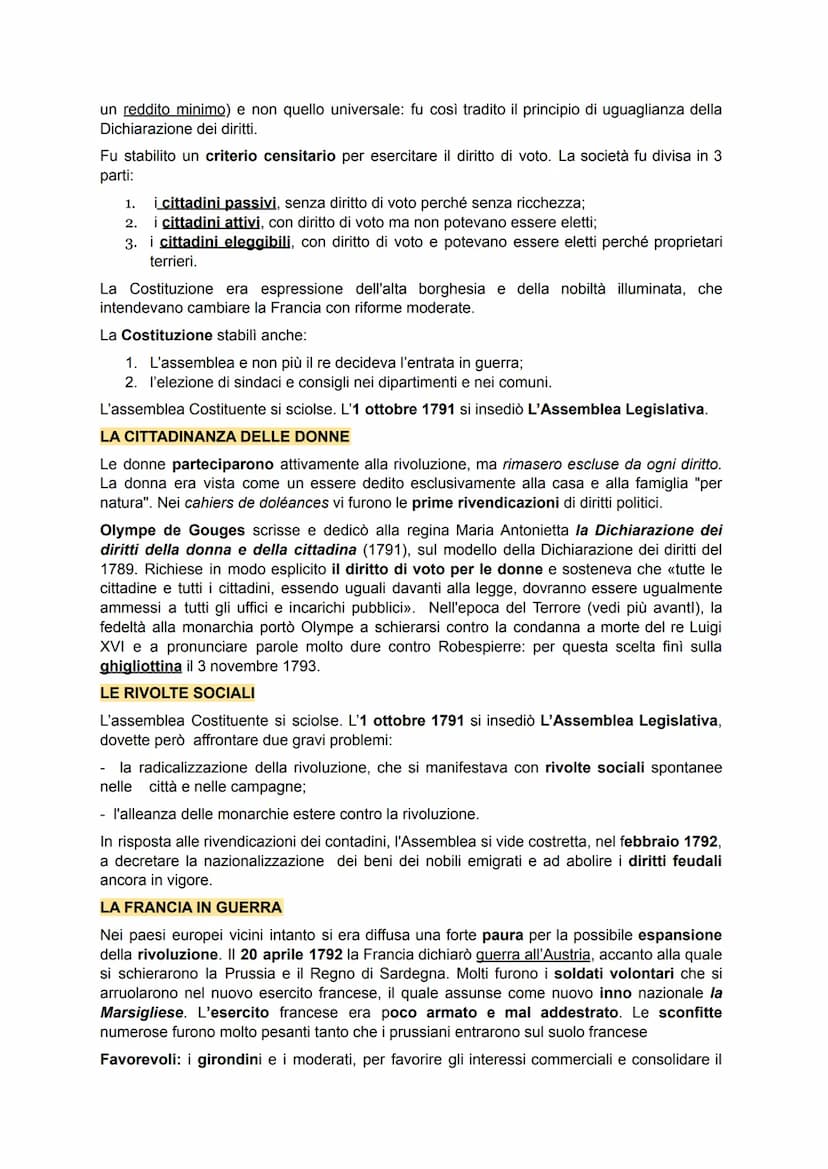 LA SITUAZIONE ECONOMICA E SOCIALE
Alla fine del Settecento l'80% della popolazione lavorava e viveva nelle campagne. in
Francia il 30% delle
