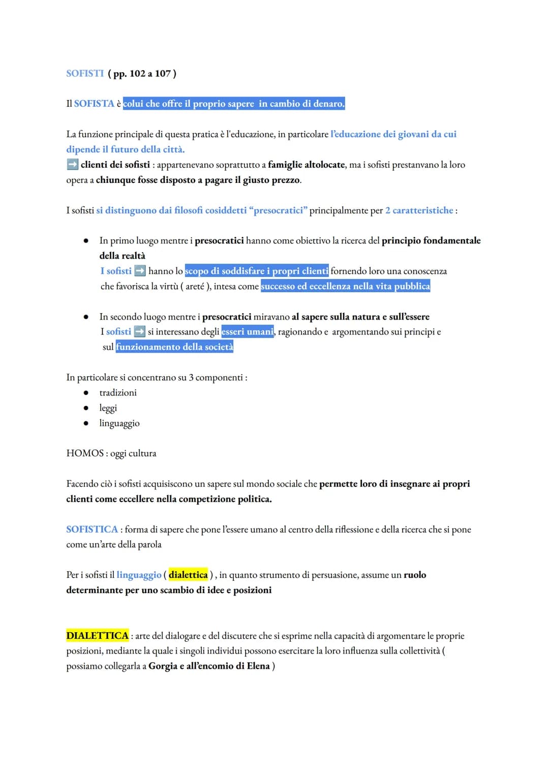 DEMOCRITO (pp. 72 a 75 + Classroom)
Democrito identifica l'ESSERE con la pluralità di elementi materiali che egli definisce ATOMI
Non essere