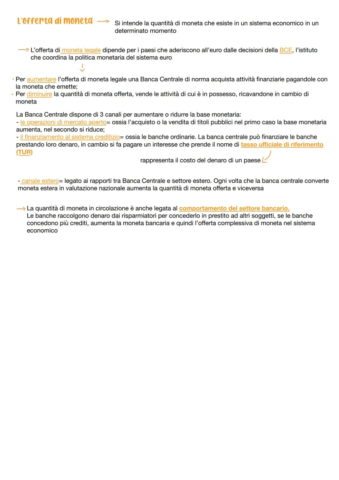 Domanda di moneta -> Si intende la quantità di reddito che un soggetto detiene in forma monetaria
liquida, cioè immediatamente spendibile
Re