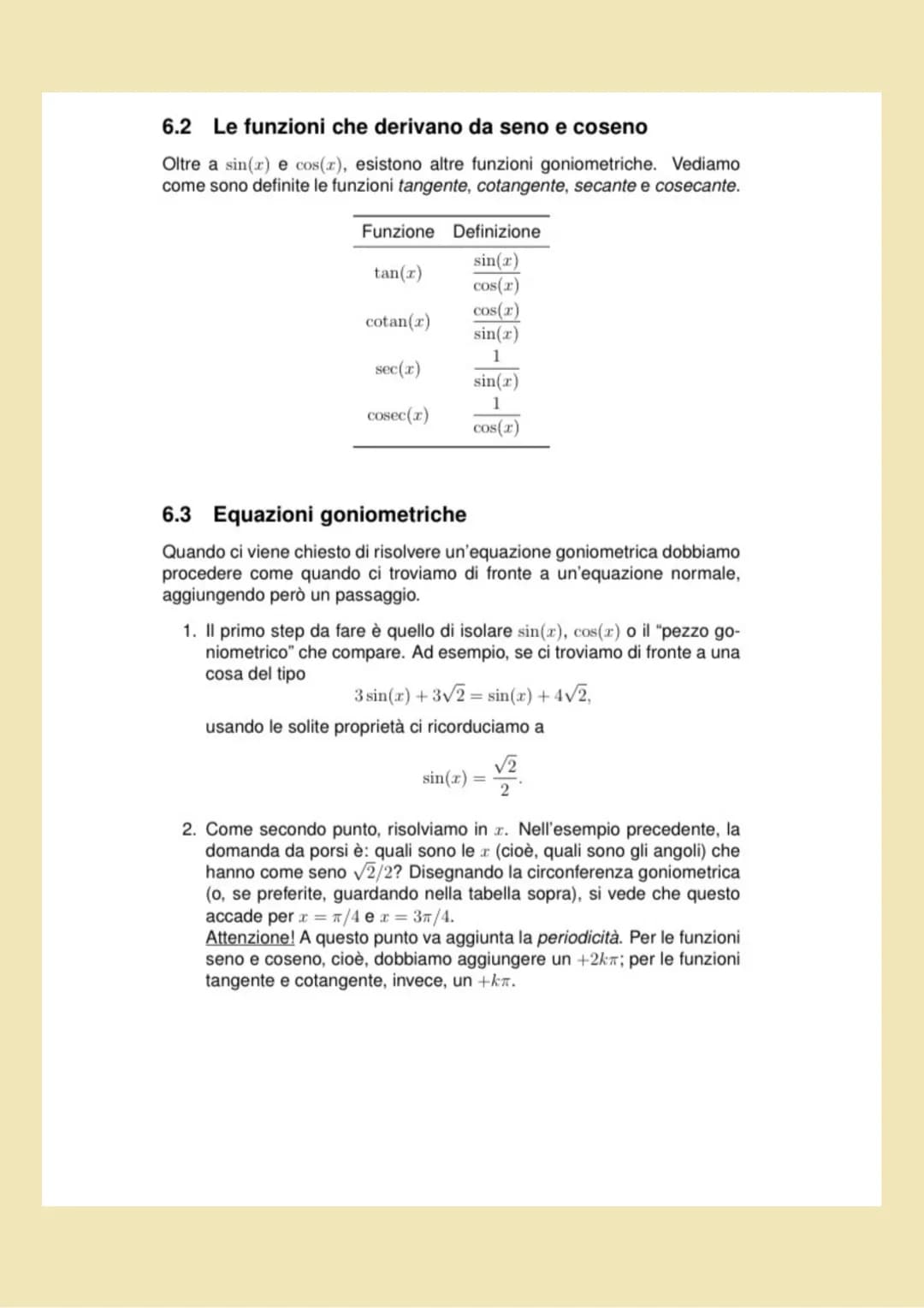 Goniometria
Math
+
HE
= 6 Goniometria
Ricordiamo innanzitutto che ci sono due modi in cui possiamo esprimere
un angolo: in gradi e in radian