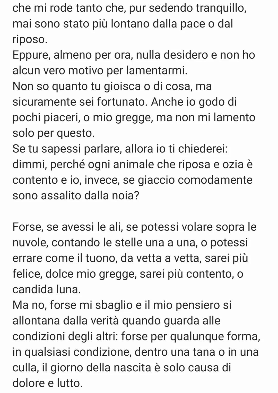 TRAMA
• Nella poesia il poeta si cala nelle vesti di
un pastore e interroga la luna sulla sua
condizione umana. Tra il pastore e il suo greg