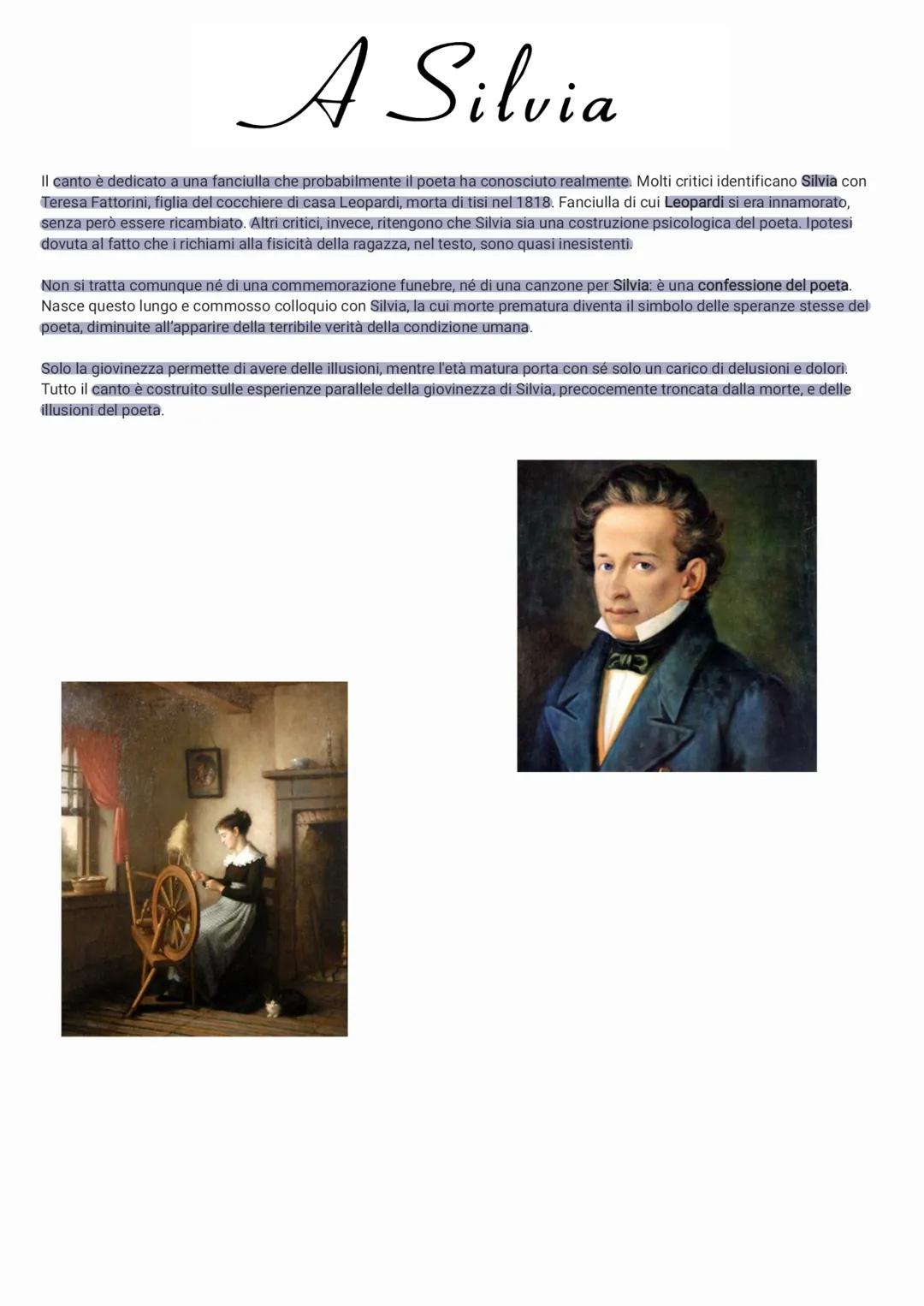 Parafrasi e Spiegazione di 'A Silvia' di Leopardi