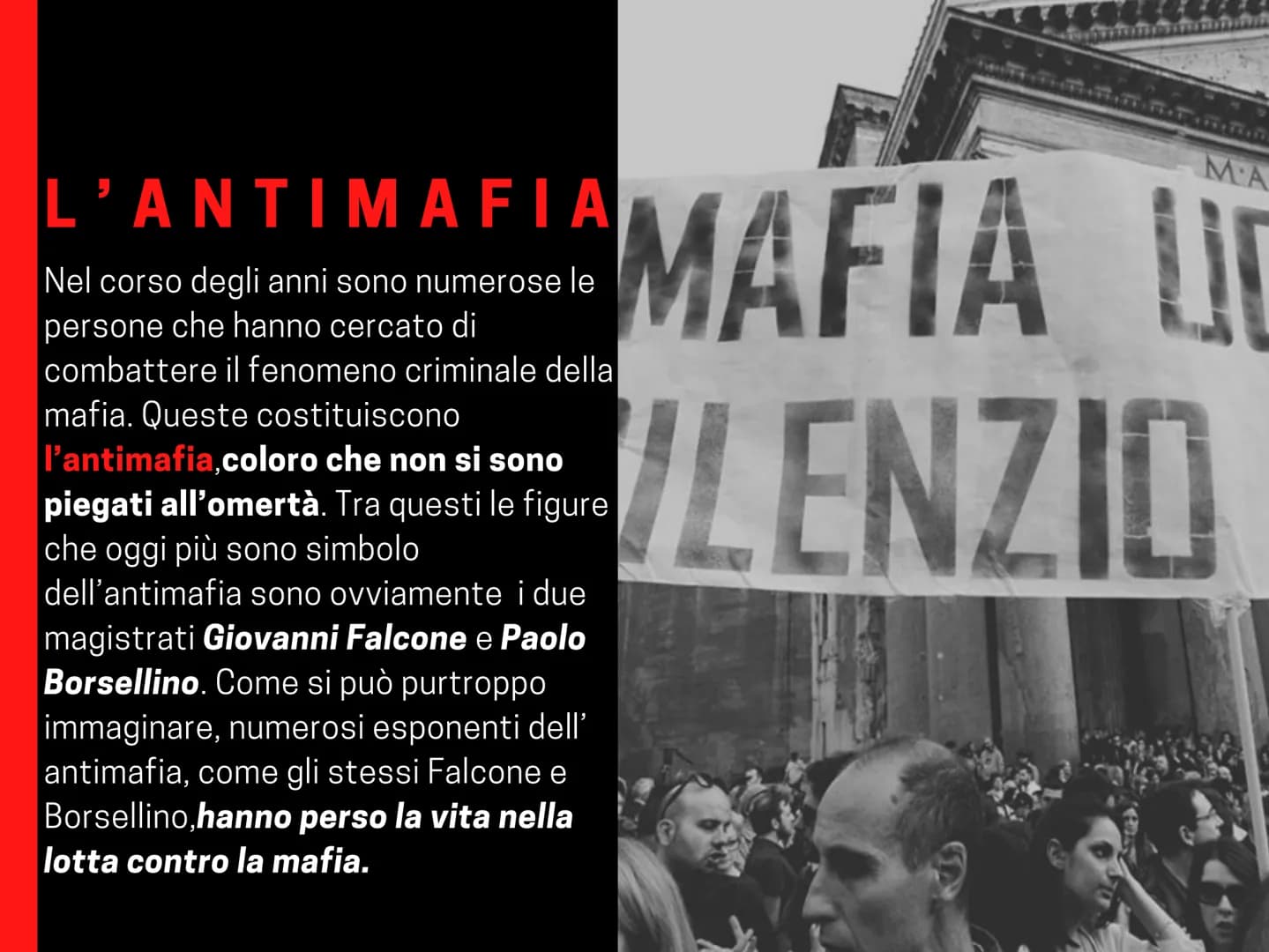 GIORGIA ATZENI
LA
MAFIA
e la lotta alla mafia COS'È LA
MAFIA?
Mafia è un termine che indica un tipo di
organizzazione criminale retta da vio