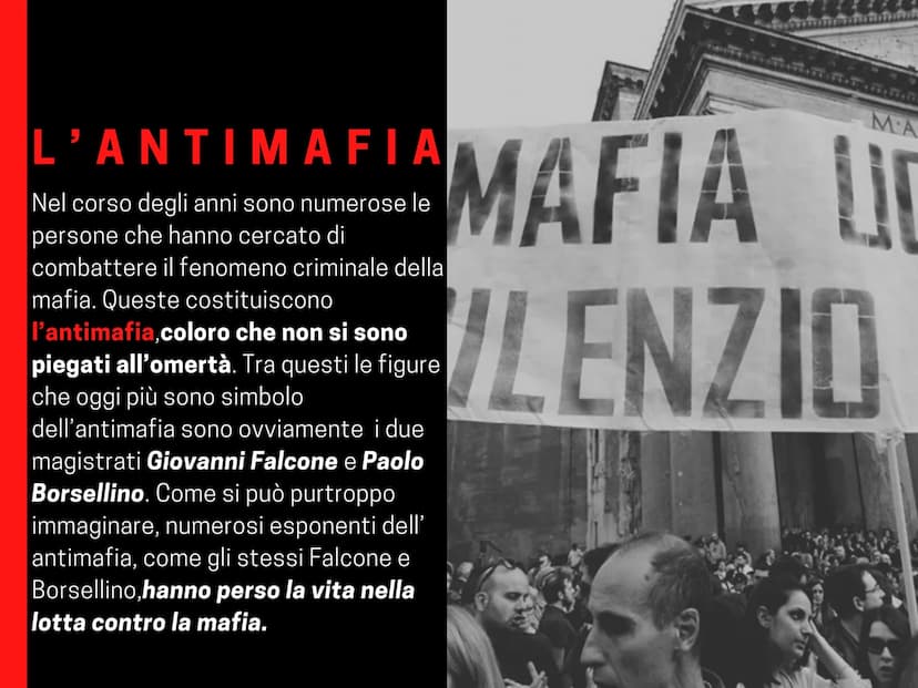 GIORGIA ATZENI
LA
MAFIA
e la lotta alla mafia COS'È LA
MAFIA?
Mafia è un termine che indica un tipo di
organizzazione criminale retta da vio