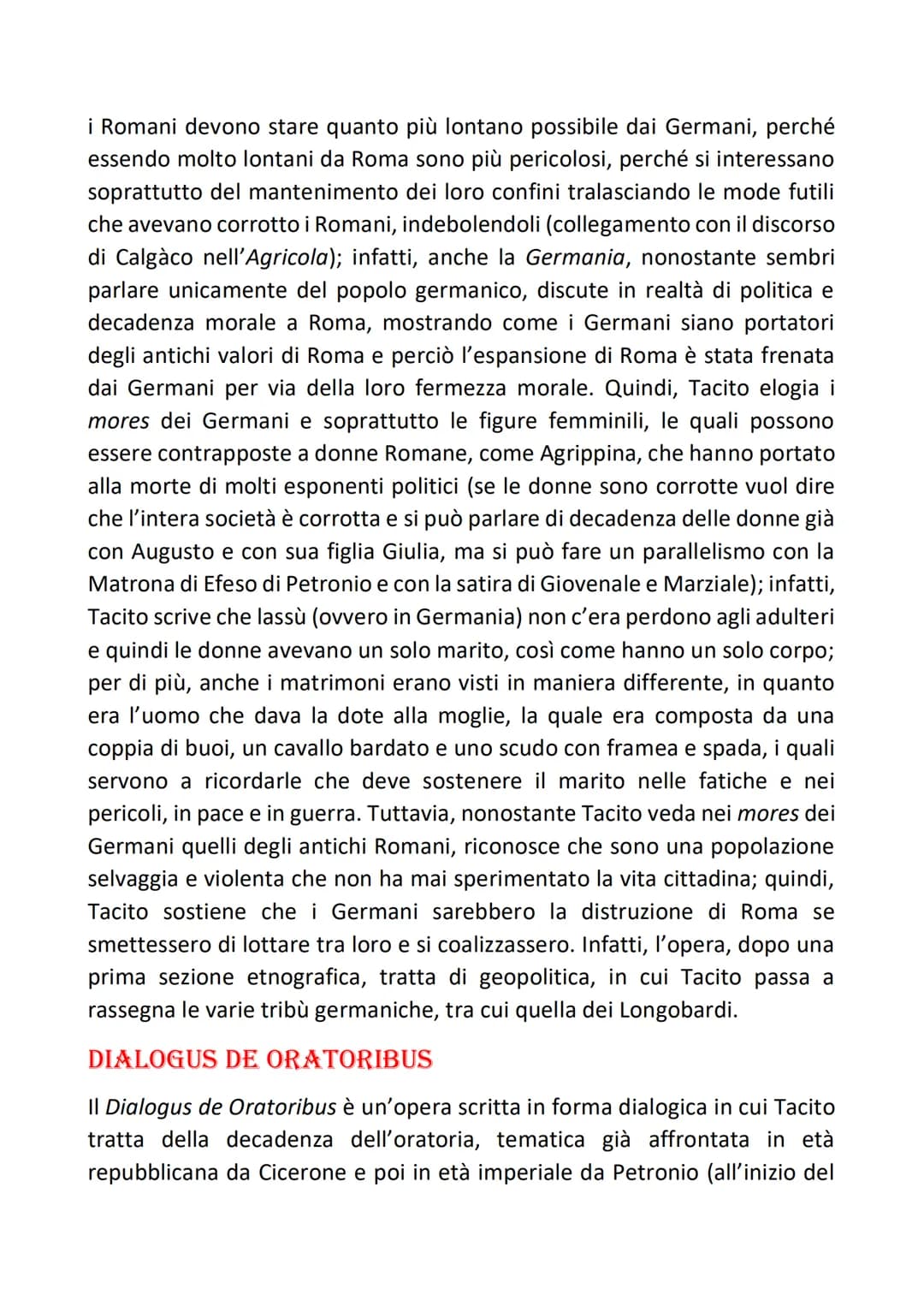 
<p>Tacito è uno dei maggiori storiografi del mondo latino. Visse durante l'età dei Flavi e soprattutto sotto i principati di Nerva e Traian