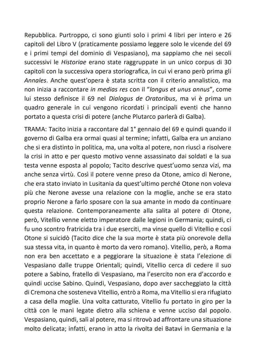 
<p>Tacito è uno dei maggiori storiografi del mondo latino. Visse durante l'età dei Flavi e soprattutto sotto i principati di Nerva e Traian