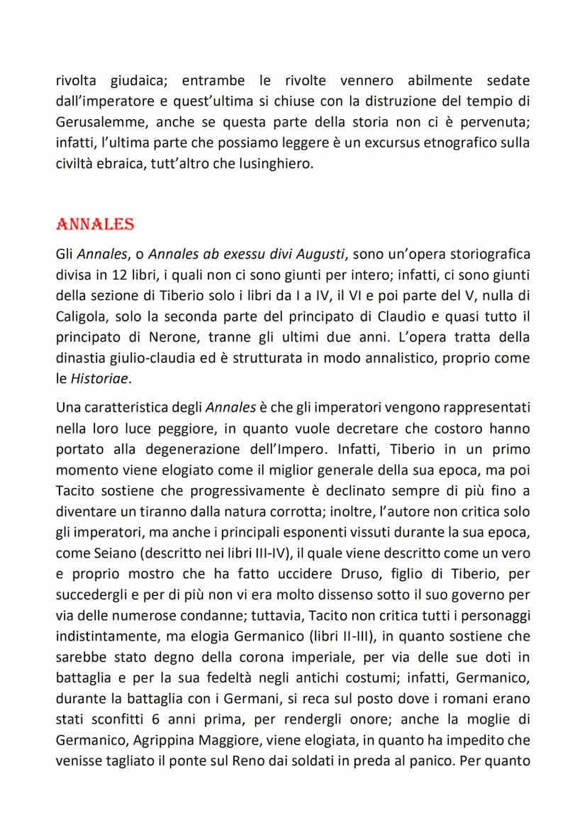 
<p>Tacito è uno dei maggiori storiografi del mondo latino. Visse durante l'età dei Flavi e soprattutto sotto i principati di Nerva e Traian