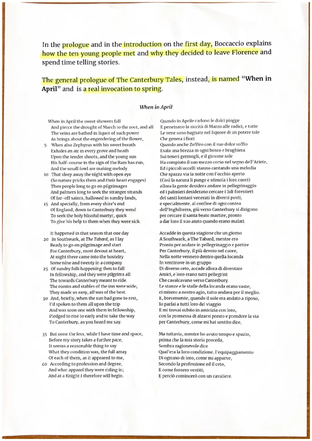 . The medieval narrative poem
A narrative poem is a poem that tells a story in verse and contains the
settings in time and place, the descri
