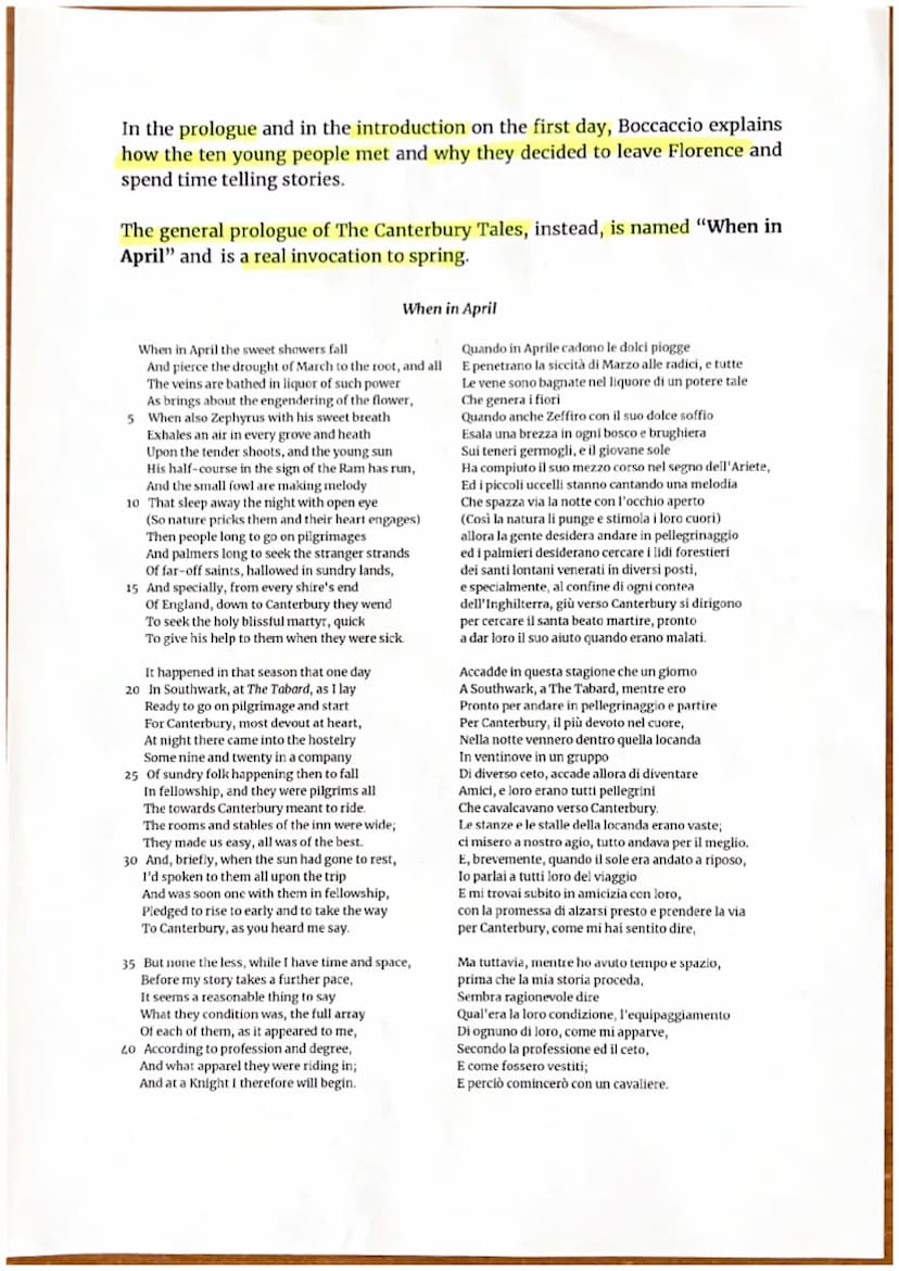 . The medieval narrative poem
A narrative poem is a poem that tells a story in verse and contains the
settings in time and place, the descri