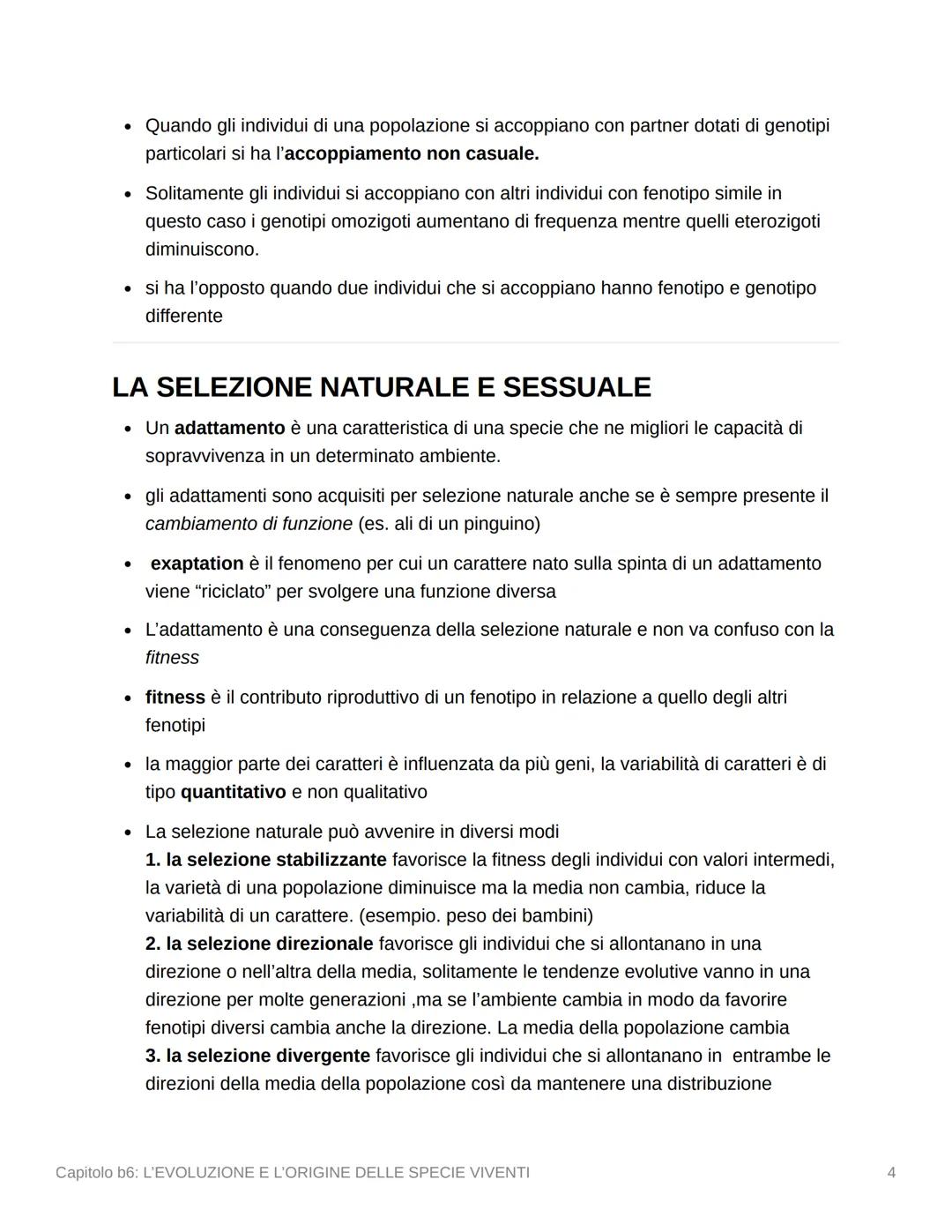 Capitolo b6: L'EVOLUZIONE E
L'ORIGINE DELLE SPECIE
VIVENTI
L'EVOLUZIONE DOPO DARWIN
• La teoria dell'evoluzione di Darwin del 1859 basava su