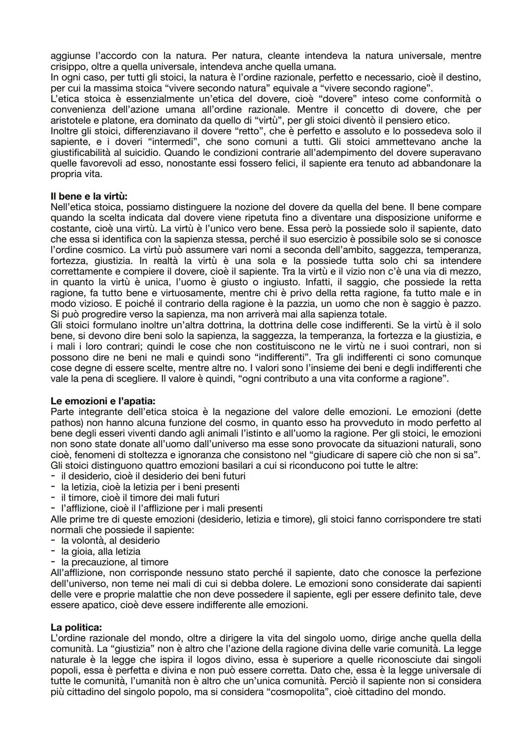 # Lo stoicismo

La scuola stoica:
Pochi anni dopo la fondazione della scuola di epicuro nacque ad atene la scuola stoica. Essa fu
fondata da