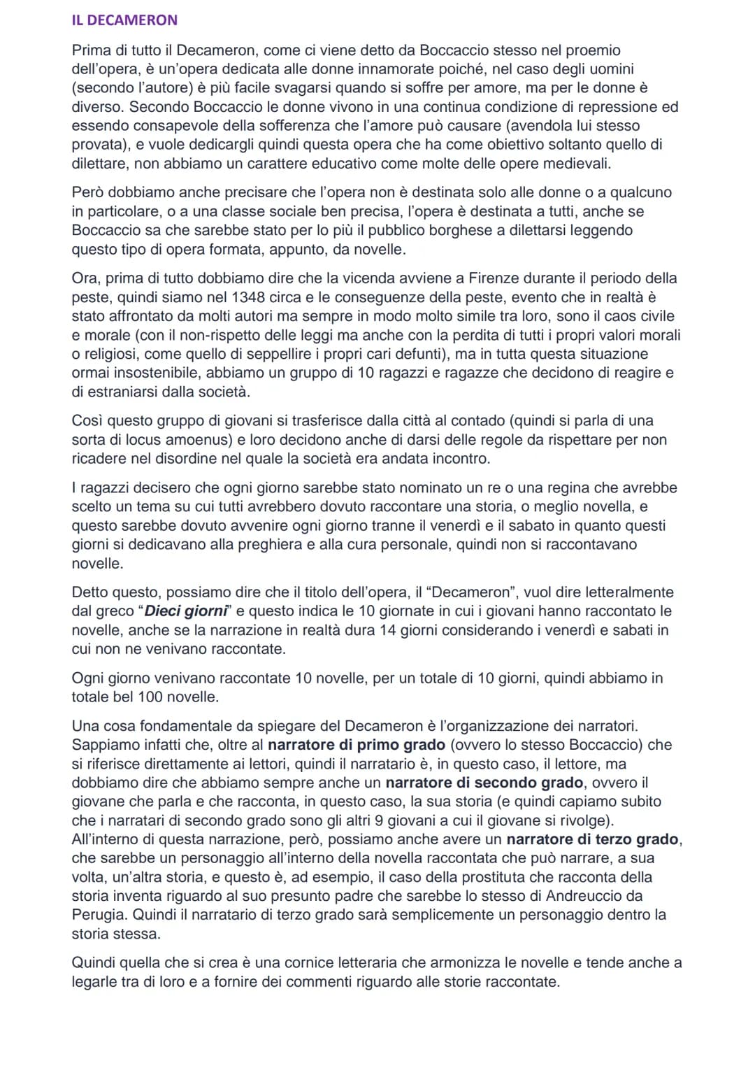 BOCCACCIO - VITA
Boccaccio nasce nel 1313 probabilmente a Firenze o Certaldo. Il suo destino era quello di
diventare un mercante come suo pa