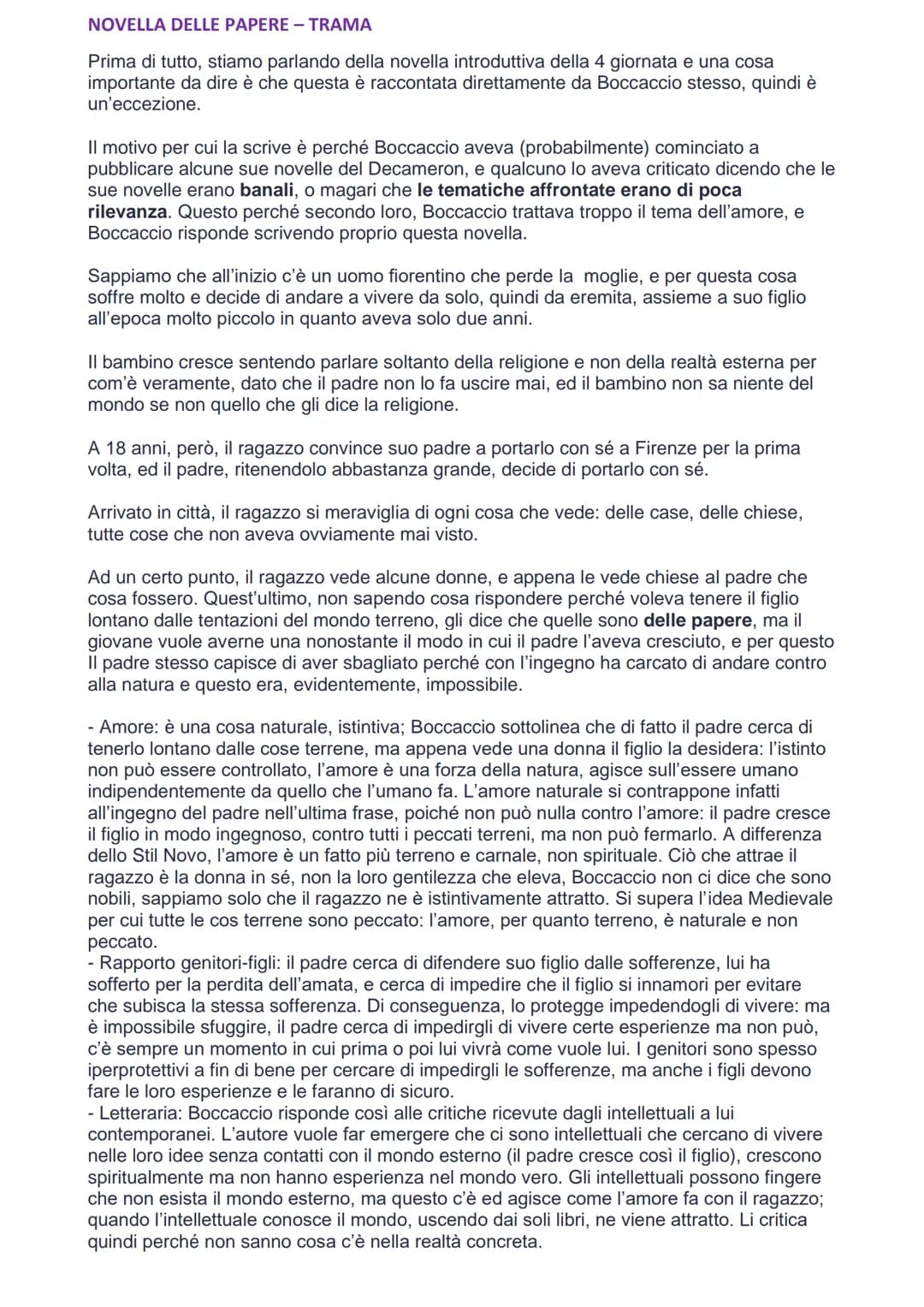 BOCCACCIO - VITA
Boccaccio nasce nel 1313 probabilmente a Firenze o Certaldo. Il suo destino era quello di
diventare un mercante come suo pa