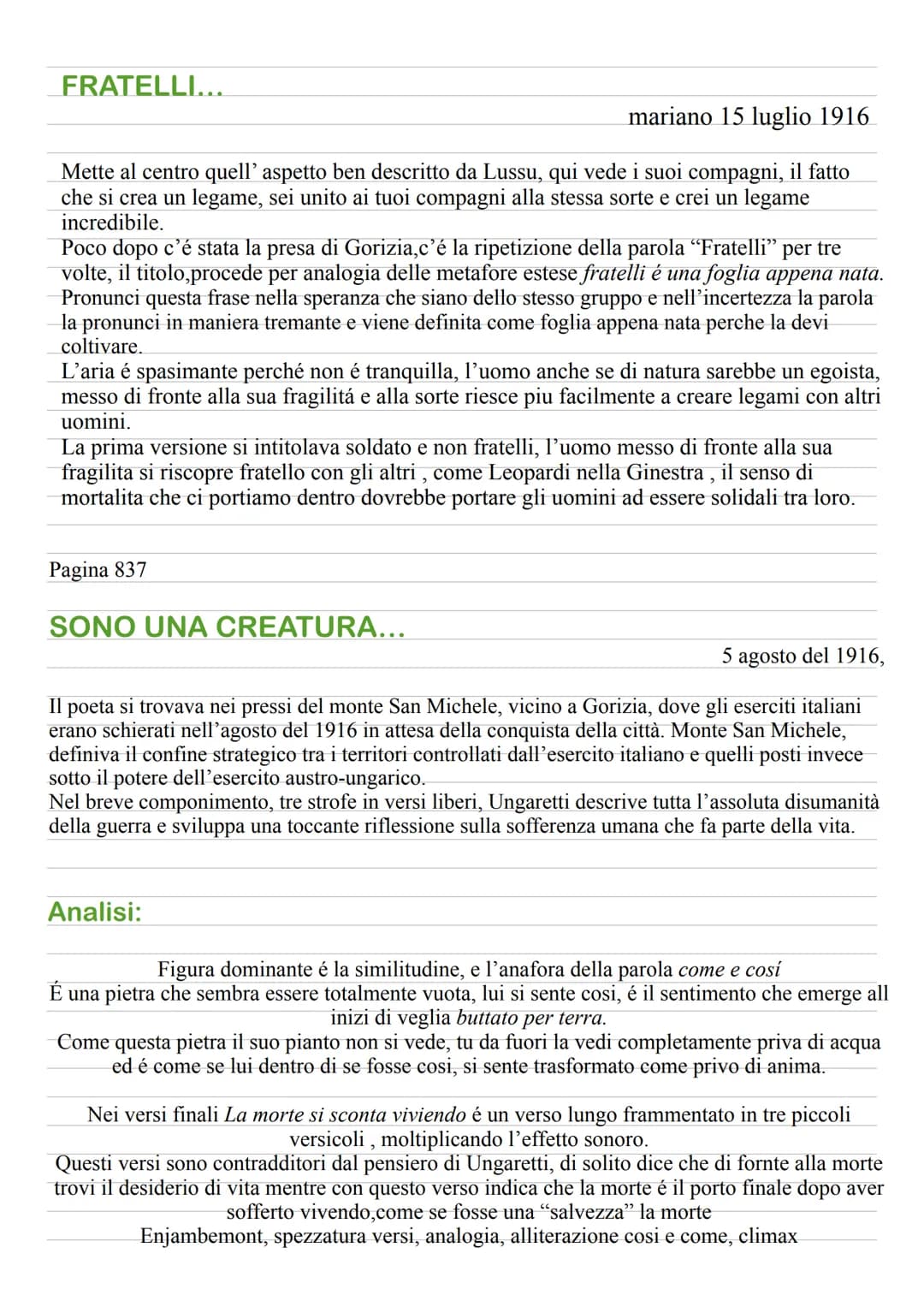 GIUSEPPE UNGARETTI
Nasce nel 1888 ad Allesandria d'Egitto suo padre era di Lucca e la sua famiglia era emigrata, il
padre muore quando lui a