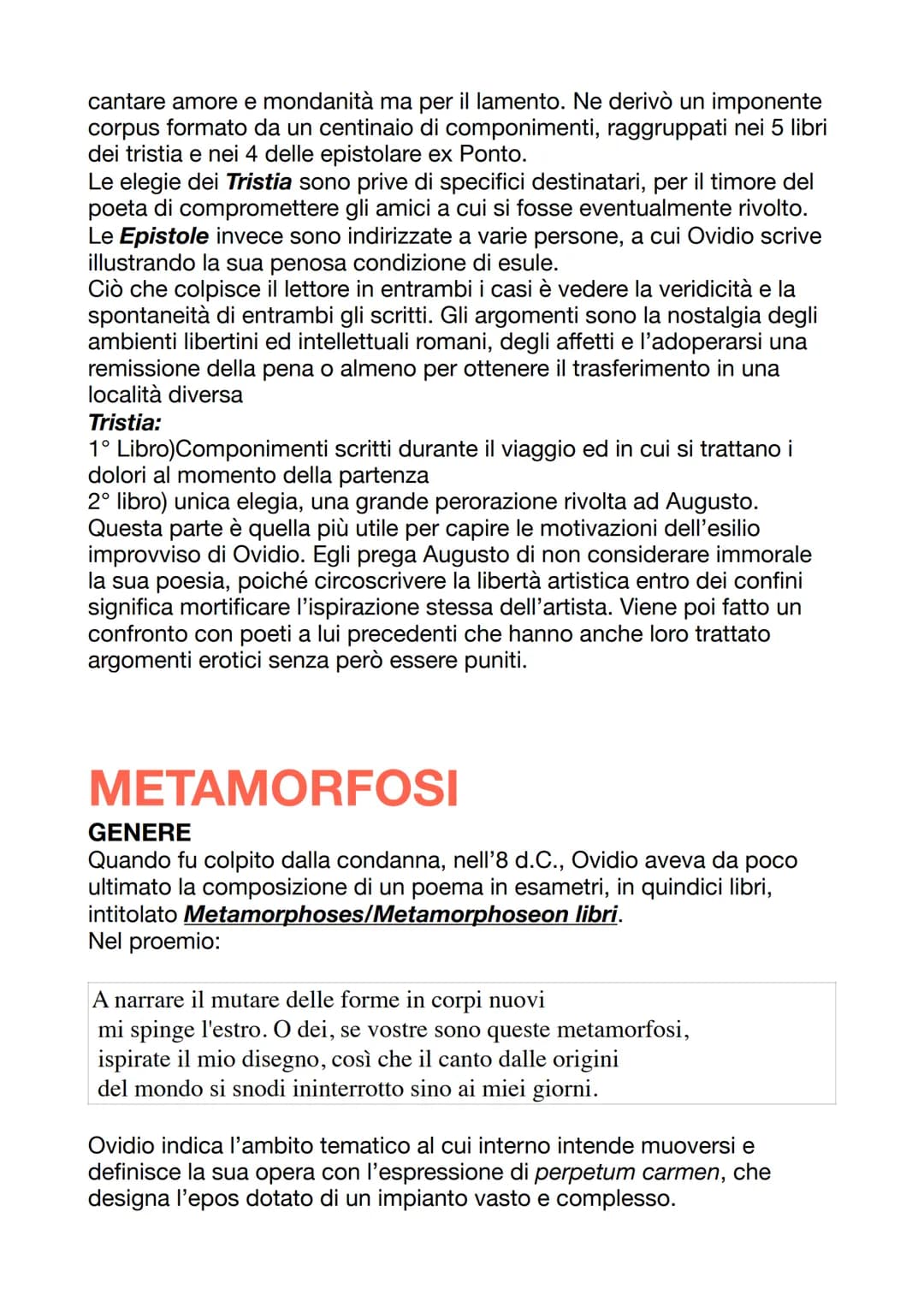 Tutte le Opere di Ovidio: Metamorfosi, Nascita e Morte - Riassunti e PDF!