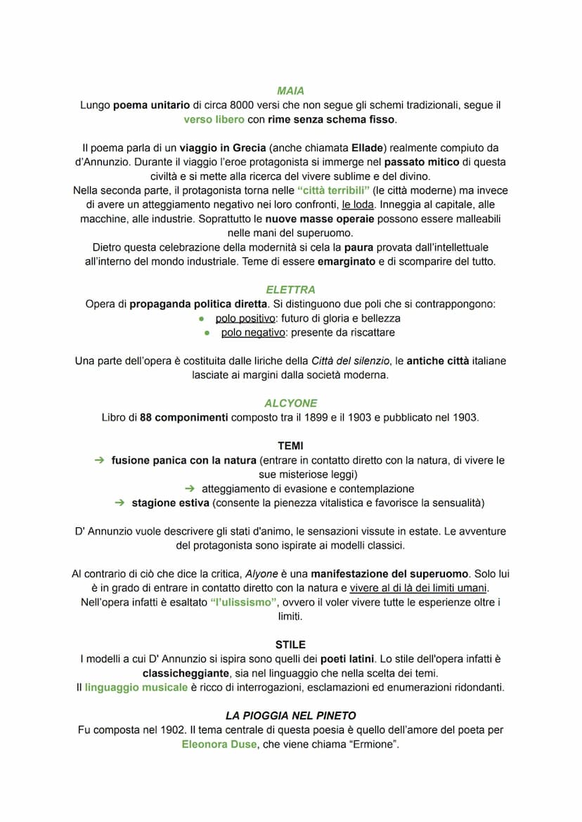 GABRIELE D'ANNUNZIO
Nasce nel 1863 a Pescara da una famiglia agiata. Già dai primi studi mostra subito un
grande interesse per la letteratur