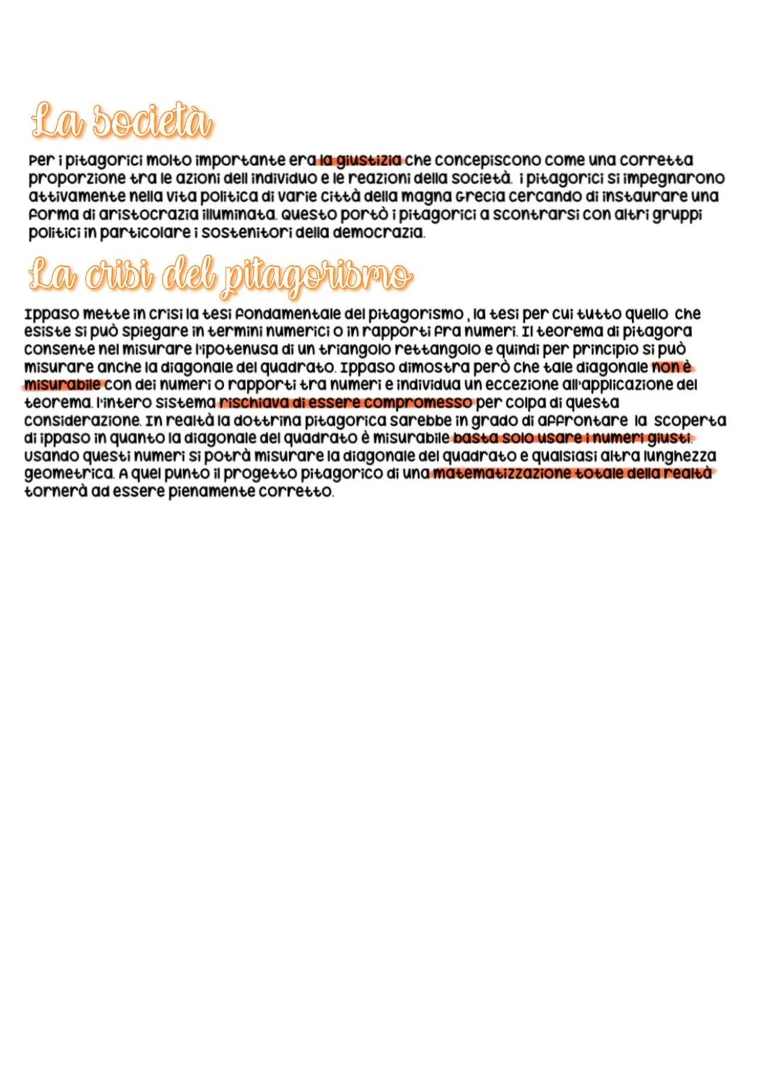 Pitagora
Nel V secolo a.c viene recuperato il cadavere di Ippaso di metaponto, si sospetta si
tratti di un omicidio. I sospetti ricadono sui