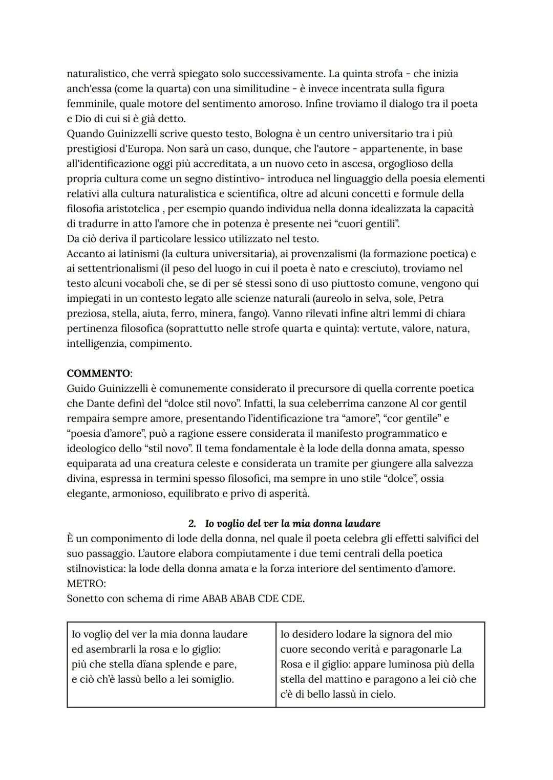 Verifica di italiano
GUIDO GUINIZZELLI
LA VITA
Nasce a Bologna tra il 1230 e il 1240.
La sua identificazione non è del tutto sicura: a quell