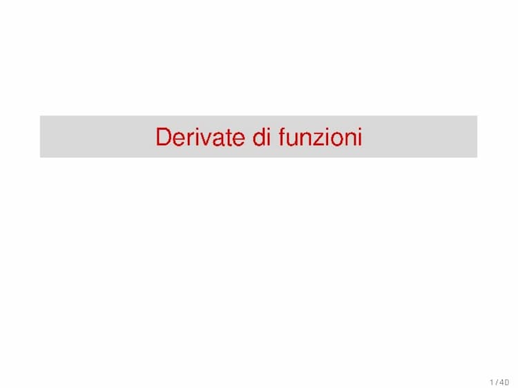 Know DERIVATE DI FUNZIONI  thumbnail