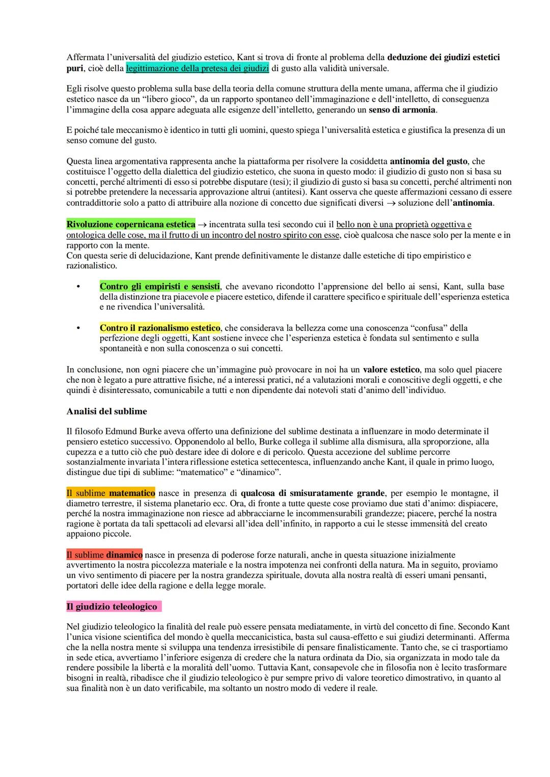 CRITICA DEL GIUDIZIO
La critica del giudizio di Kant muove da una sorta di "dualismo" lasciato aperto dalle prime due critiche:
⚫ Dalla crit