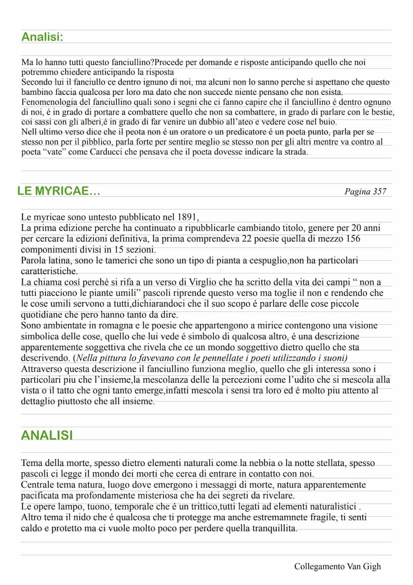 GIOVANNI PASCOLI
Lui nella natura e in quello che vede fuori trova qualcos altro, ce un mondo dietro un mondo
ce un apparente oggettivita ma