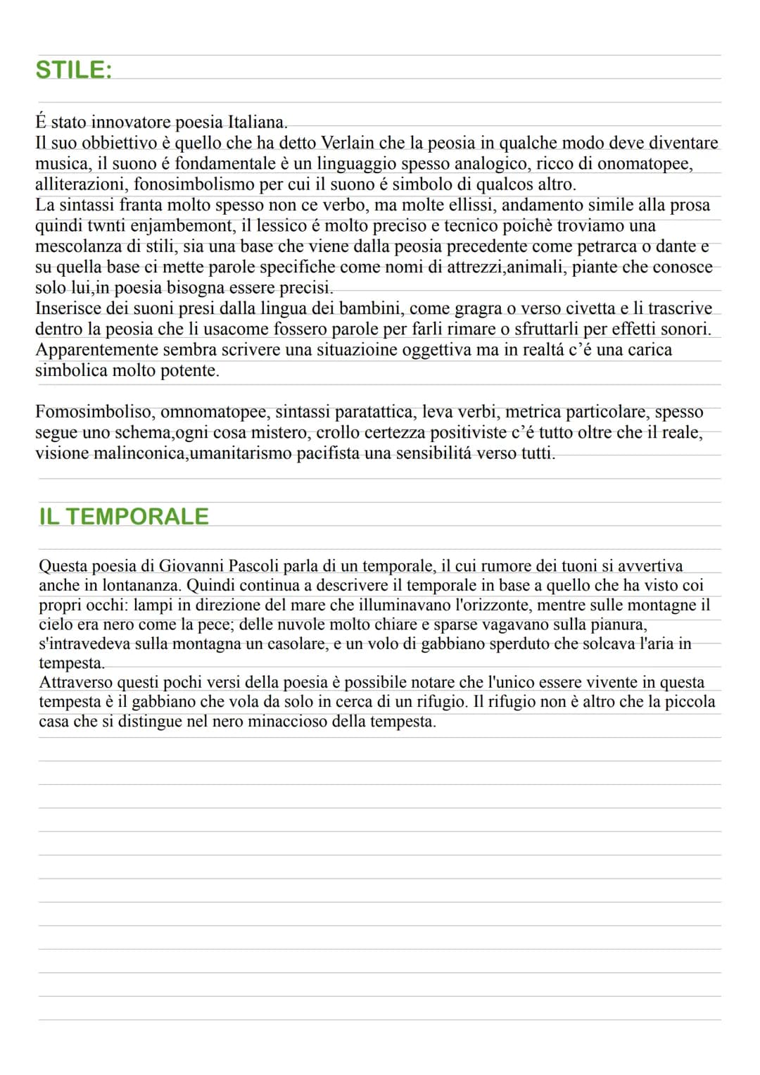 GIOVANNI PASCOLI
Lui nella natura e in quello che vede fuori trova qualcos altro, ce un mondo dietro un mondo
ce un apparente oggettivita ma