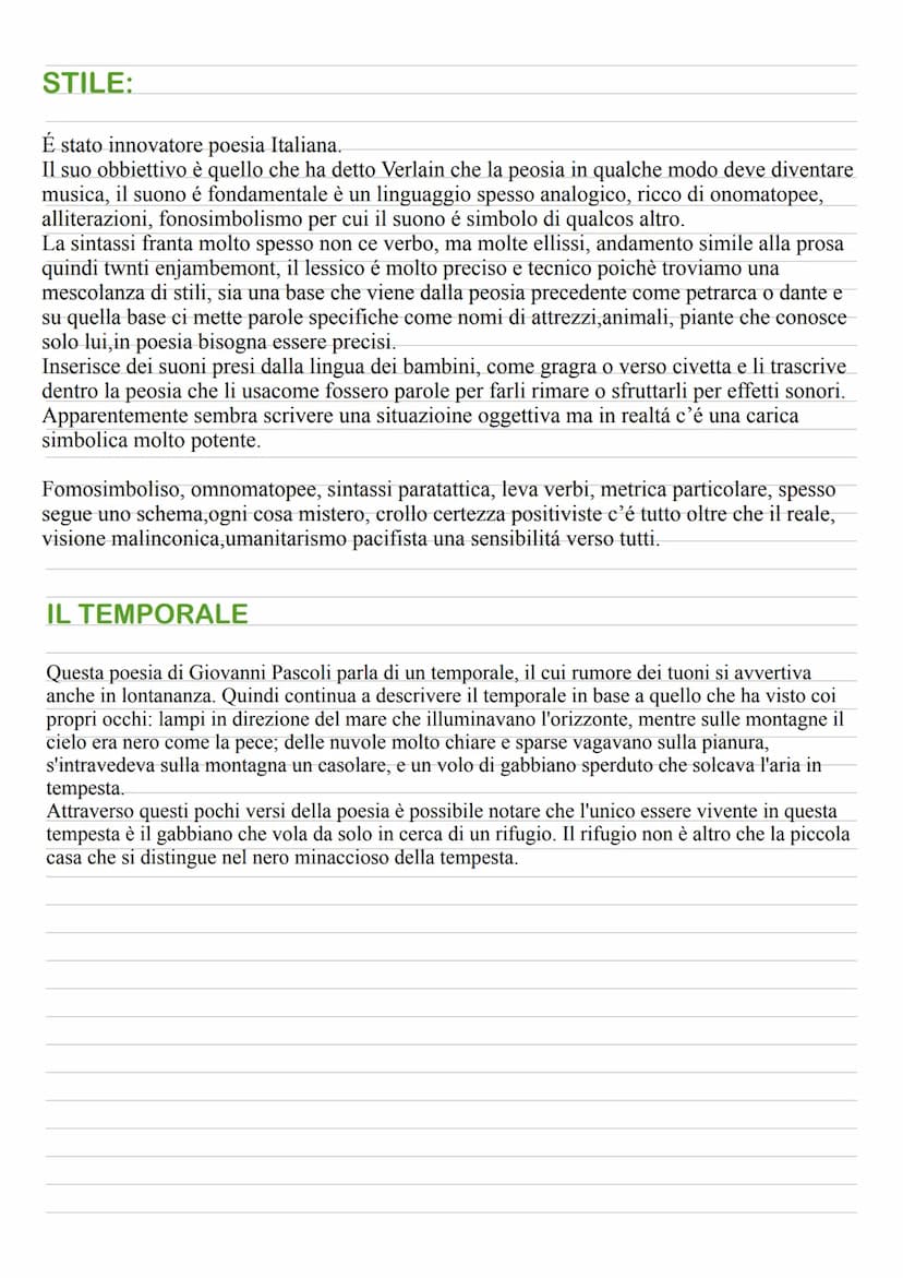 GIOVANNI PASCOLI
Lui nella natura e in quello che vede fuori trova qualcos altro, ce un mondo dietro un mondo
ce un apparente oggettivita ma