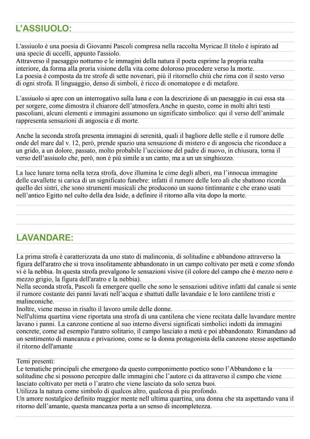 GIOVANNI PASCOLI
Lui nella natura e in quello che vede fuori trova qualcos altro, ce un mondo dietro un mondo
ce un apparente oggettivita ma