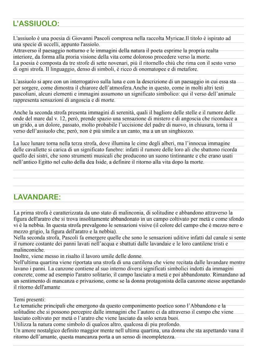 GIOVANNI PASCOLI
Lui nella natura e in quello che vede fuori trova qualcos altro, ce un mondo dietro un mondo
ce un apparente oggettivita ma