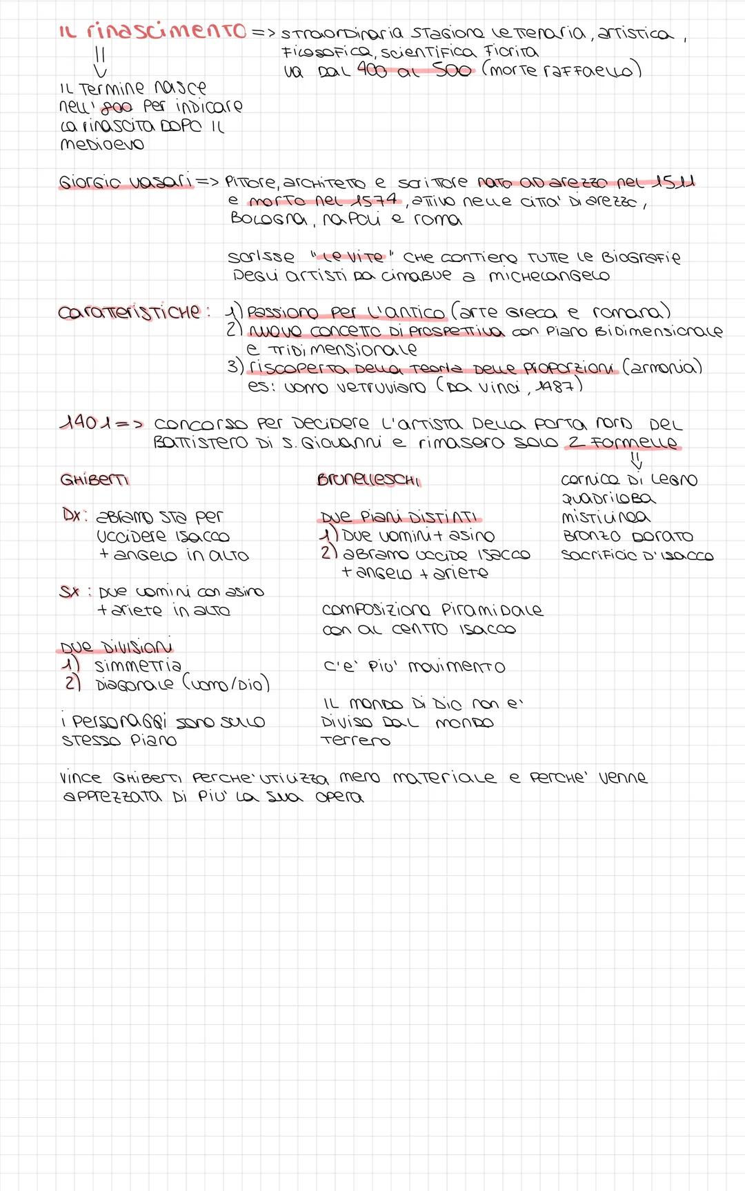 Il rinascimento => STraordinaria STaGiono le tenaria, artistica,
FILOSOFica, Scientifica Fiorita
UQ DAL 400 al Soo (morTe raffael
лешо)
IL T