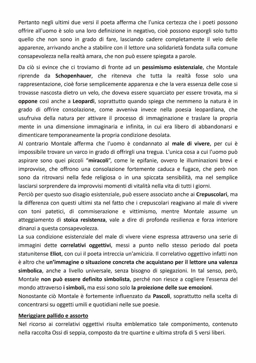 Eugenio Montale
Montale nasce nel 1896 a Genova, da una famiglia borghese piuttosto agiata. Durante la
sua giovinezza venne avviato dal padr